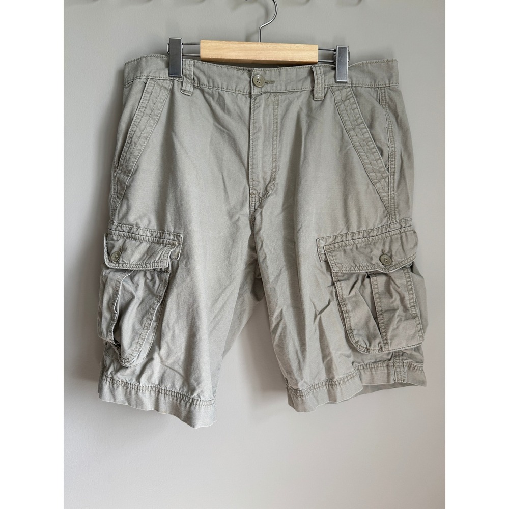 Calvin Klein Jeans Cargo Shorts 34 Beige Gorpcore Utility Mens Outdoor Hiking
